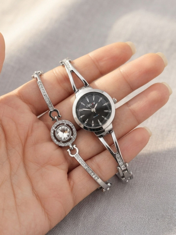ست دستبند و ساعت زنانه برند TIME4U کد ۱
