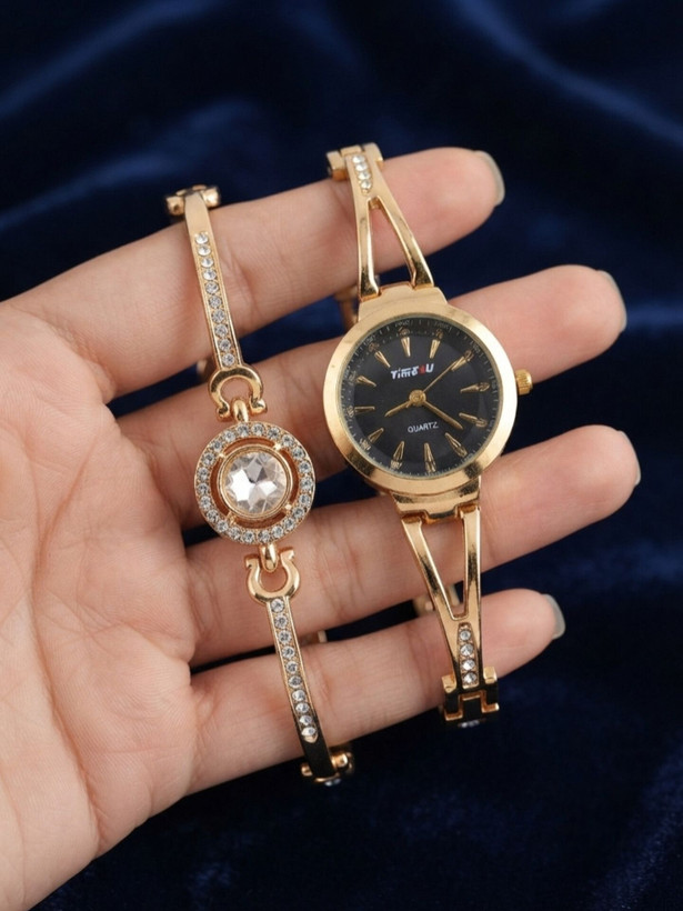 ست دستبند و ساعت زنانه برند TIME4U کد 2