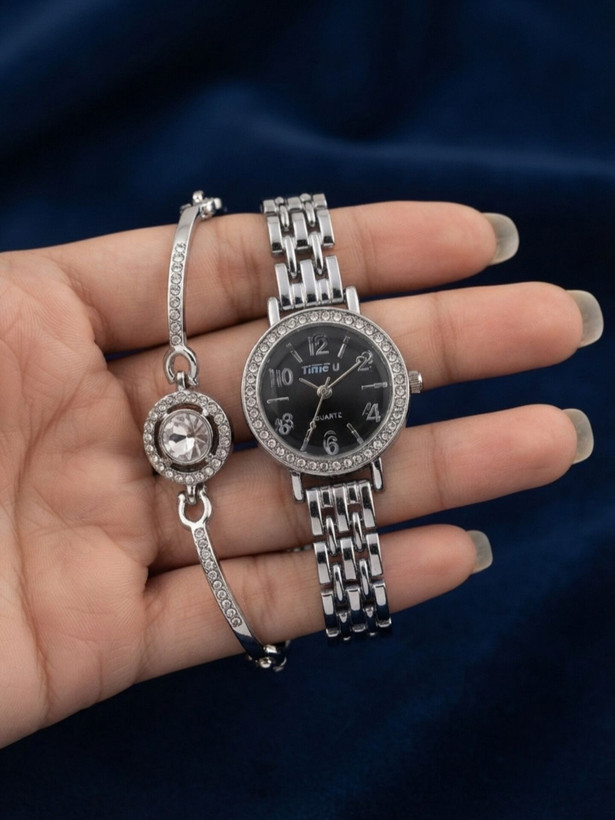 ست دستبند و ساعت زنانه برند TIME4U کد ۳