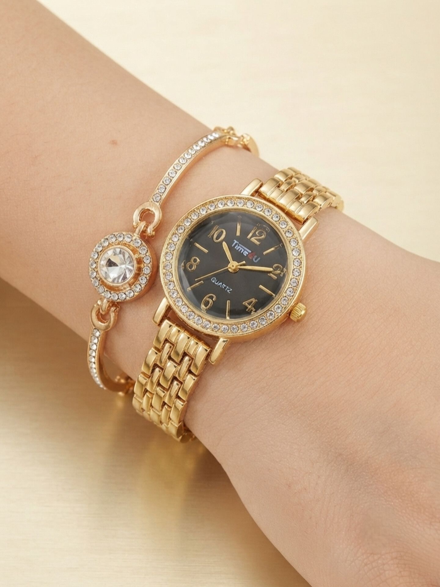ست دستبند و ساعت زنانه برند TIME4U کد ۴
