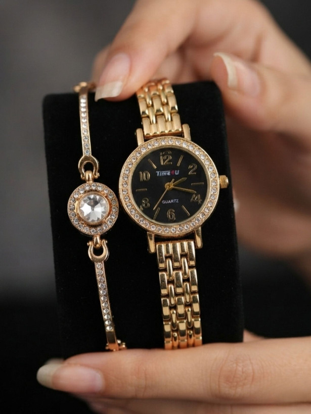 ست دستبند و ساعت زنانه برند TIME4U کد ۴