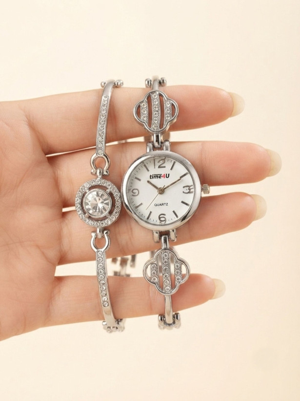 ست دستبند و ساعت زنانه برند TIME4U کد ۵