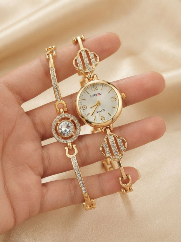 ست دستبند و ساعت زنانه برند TIME4U کد ۶
