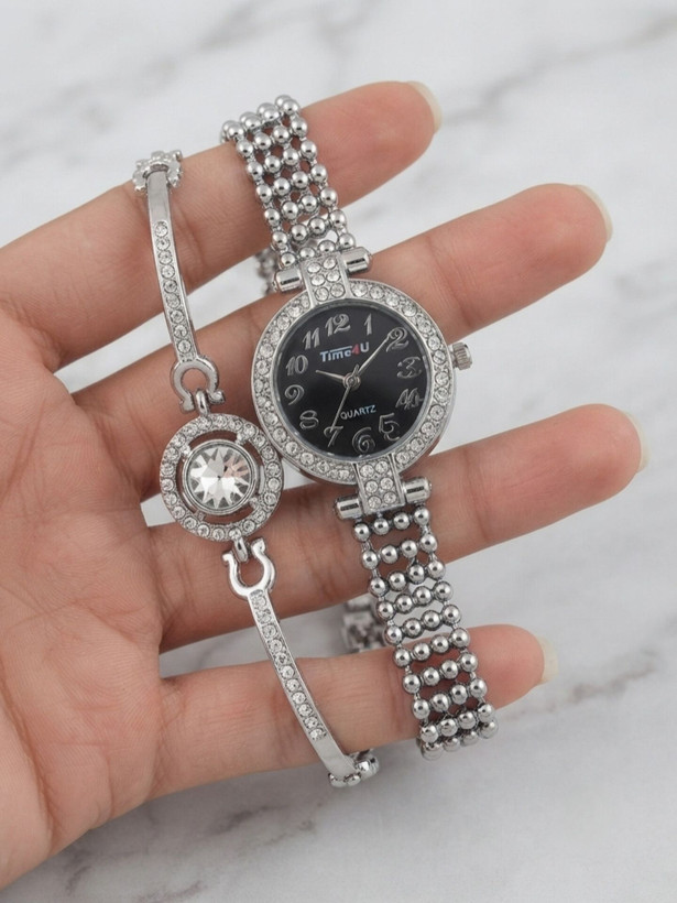 ست دستبند و ساعت زنانه برند TIME4U کد ۷