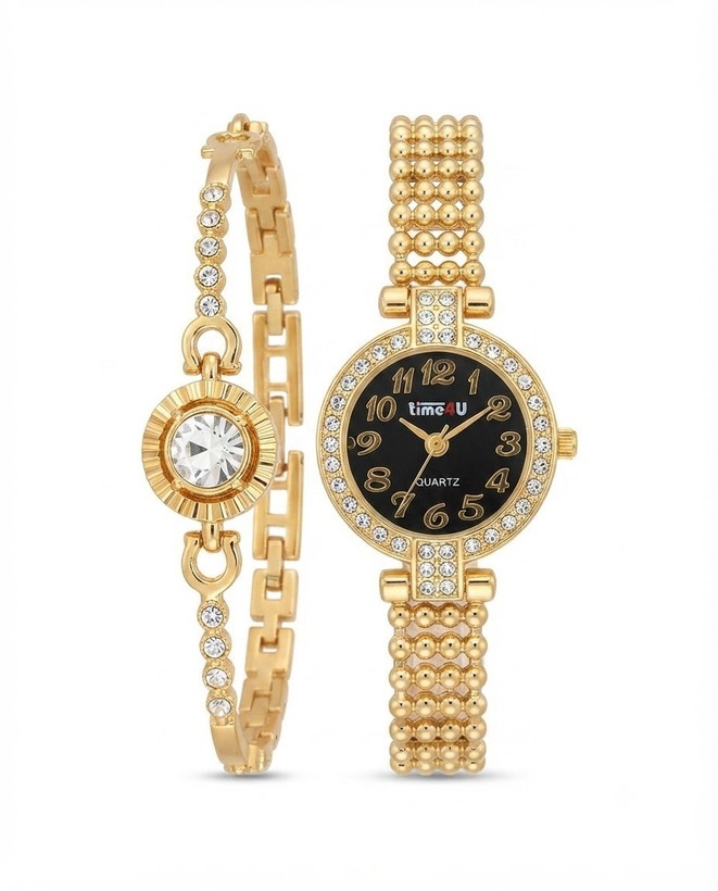 ست دستبند و ساعت زنانه برند TIME4U کد ۸