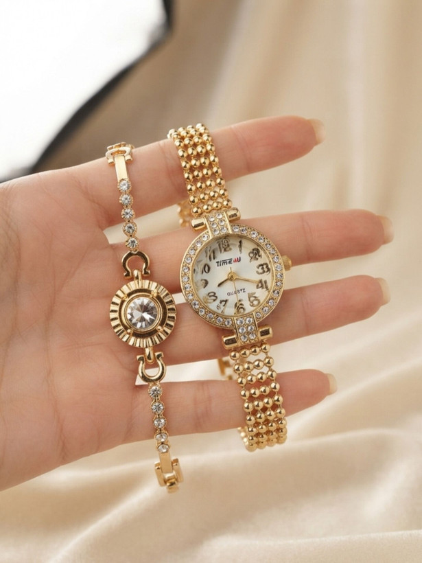 ست دستبند و ساعت زنانه برند TIME4U کد ۸
