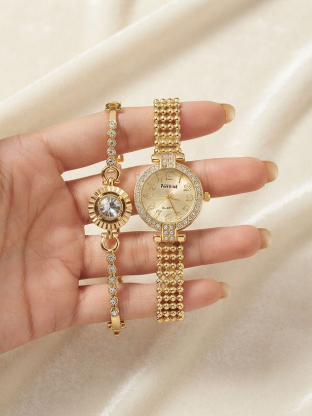 ست دستبند و ساعت زنانه برند TIME4U کد ۸
