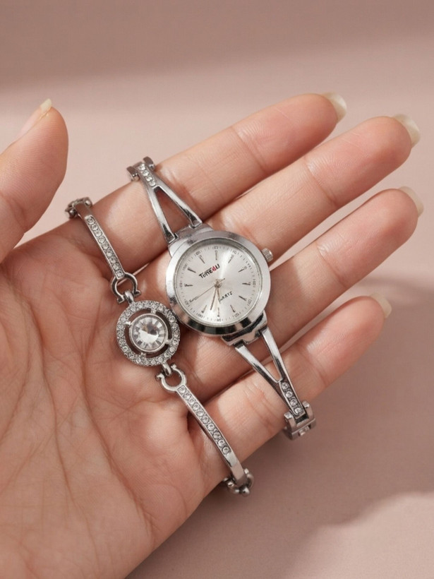 ست دستبند و ساعت زنانه برند TIME4U کد ۱