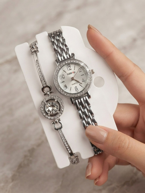 ست دستبند و ساعت زنانه برند TIME4U کد ۳