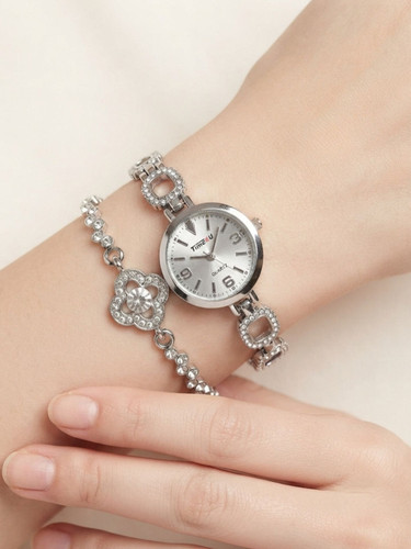 ست دستبند و ساعت زنانه برند TIME4U کد ۱۰