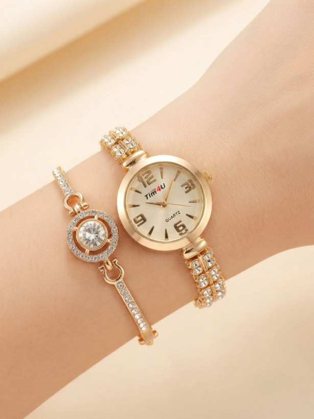 ست دستبند و ساعت زنانه برند TIME4U کد ۲۰